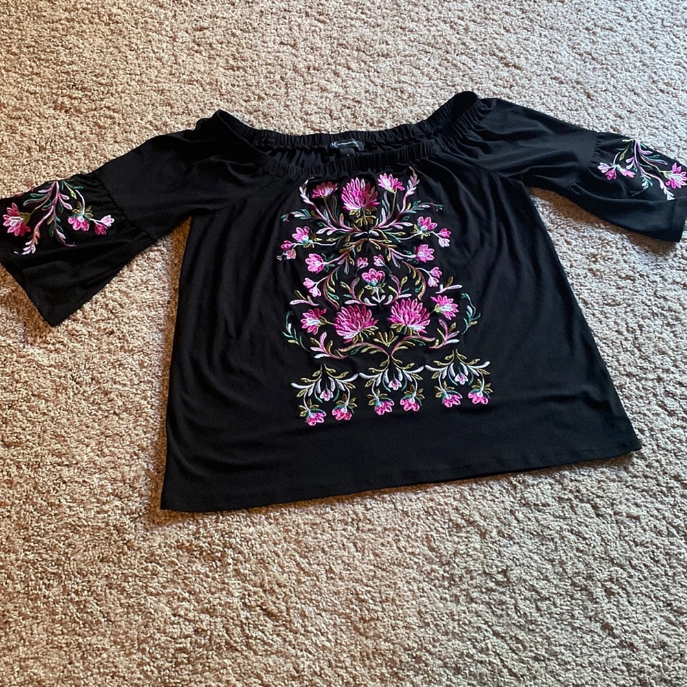 INC Embroidered Top
